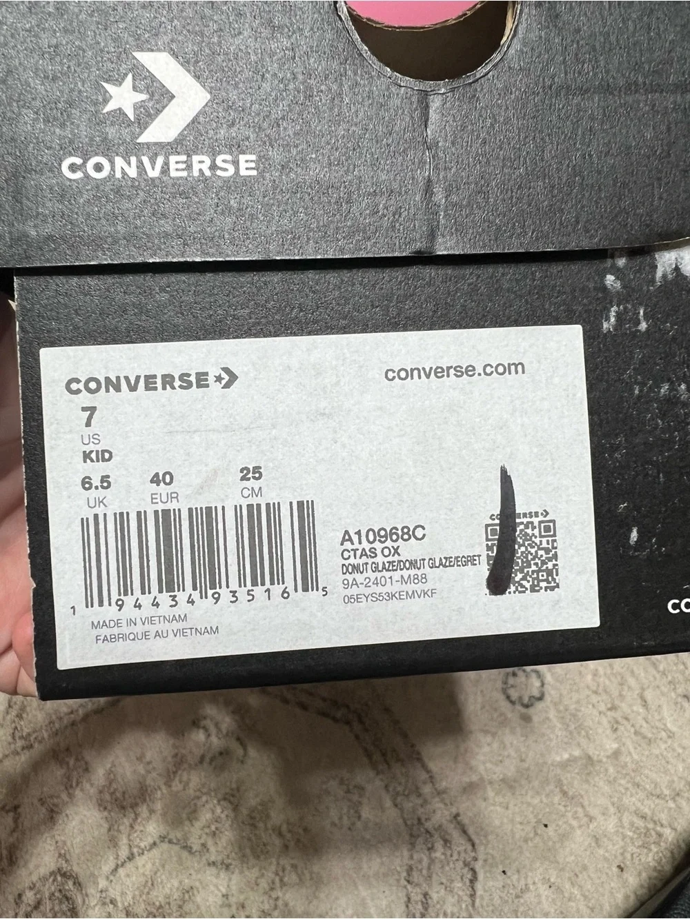 Donut Glaze Converse Chuck Taylor Pink Youth 7